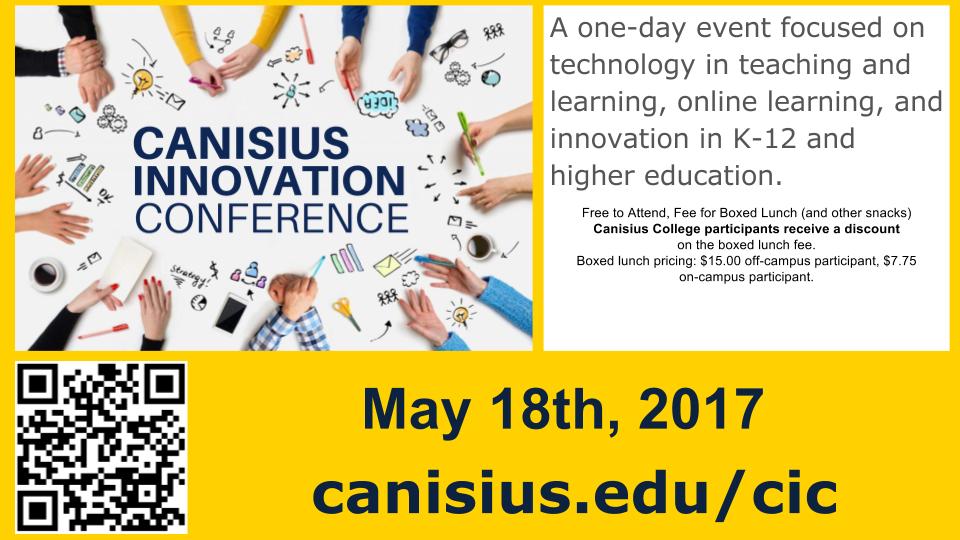 Canisius Innovation Conference: May 18th, 2017