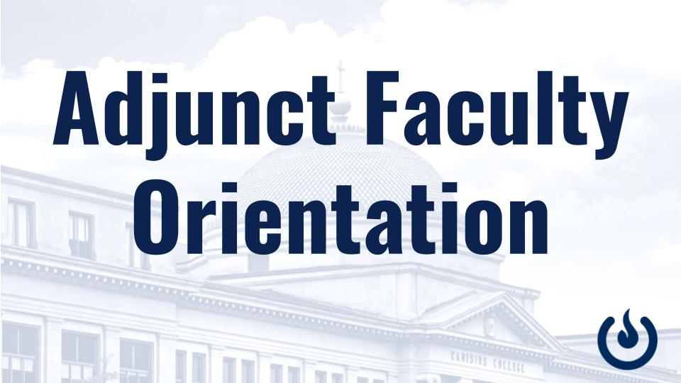 Adjunct Faculty Information Session