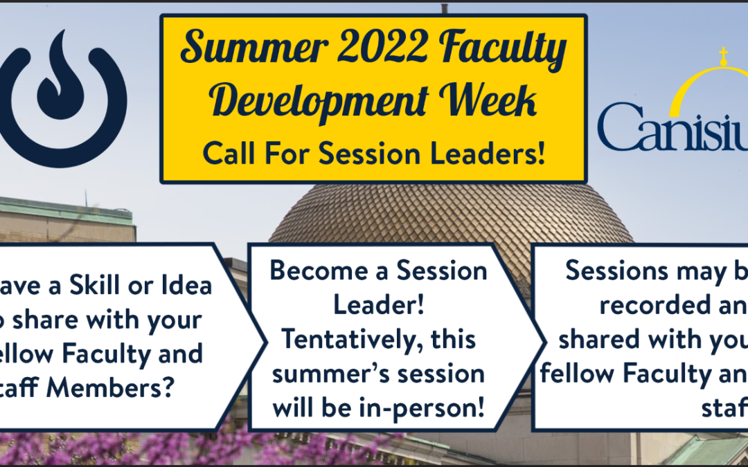 Summer Faculty Development Week Coming Up!