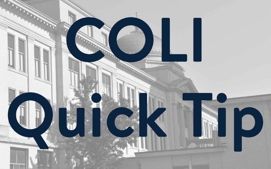 COLI Quick Tips is Back!